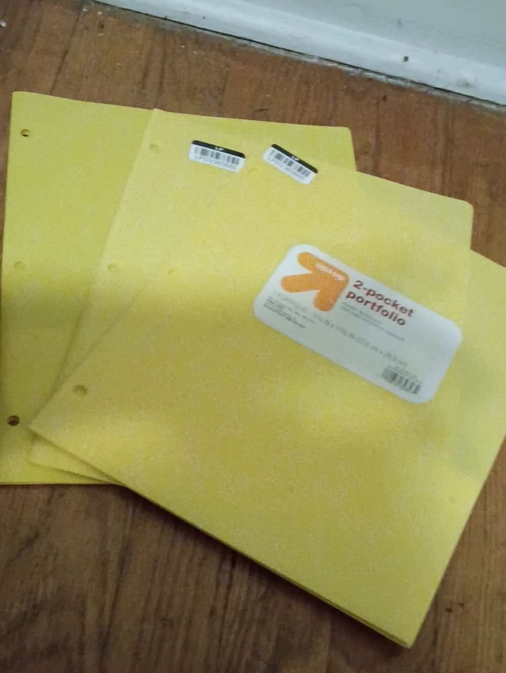 3 Pack Up&Up Brand 2-Pocket Portfolio Folder in Yellow
